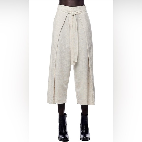 Jonny Cota Studio Linen Wrap Pants NWT 0 - Picture 2 of 5